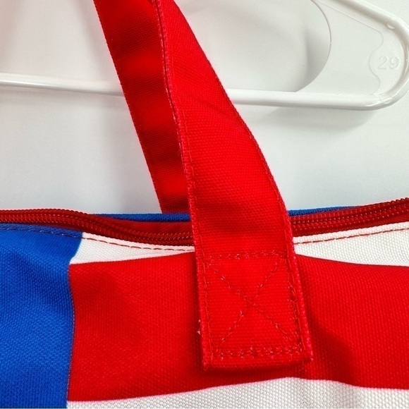 DISNEY Mickey Mouse American Flag Canvas Tote Bag Like New - Picture 8 of 13